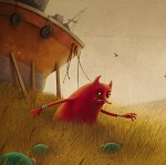 Red demon in plumsland