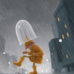 Smiling under the rain