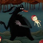 The black monster & the swimmers